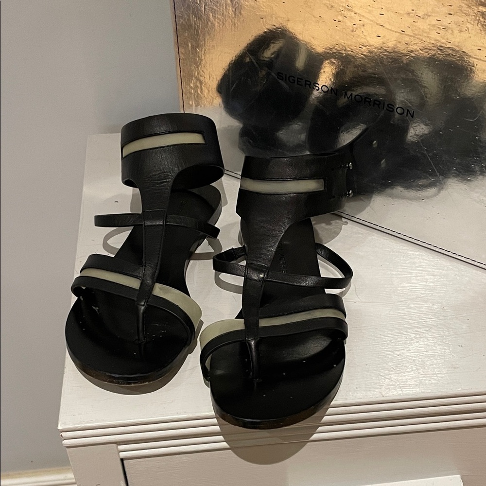 Sigerson Morrison Sandals - Size 6 - Black